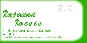 rajmund kocsis business card
